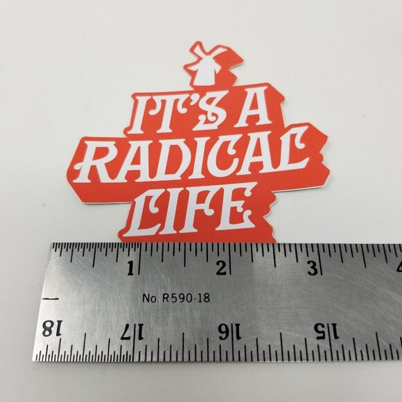 Dutch Bros November 2022 It’s A Radical Life Sticker Red Winter Windmill - Picture 5 of 6